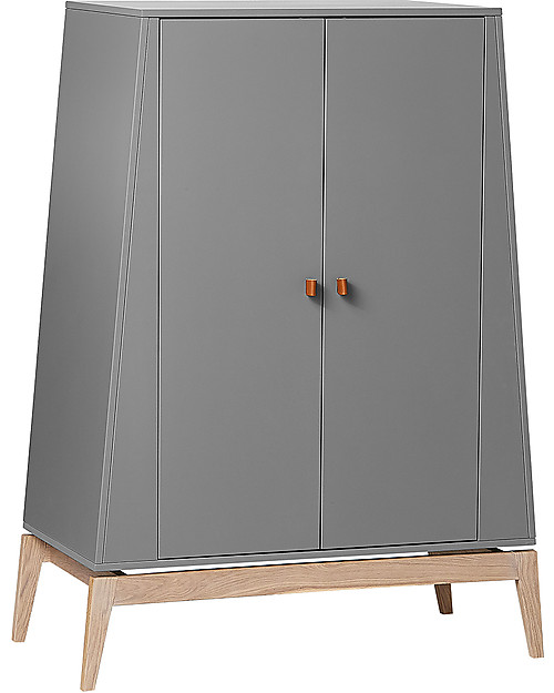 Leander Armadio Luna Small - Grigio/Quercia - Pensato per Bambini Armadi