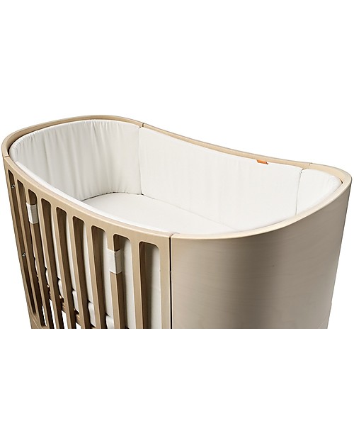 Leander Paracolpi per Culla Leander, Bianco - 4 sezioni, 100% cotone Paracolpi