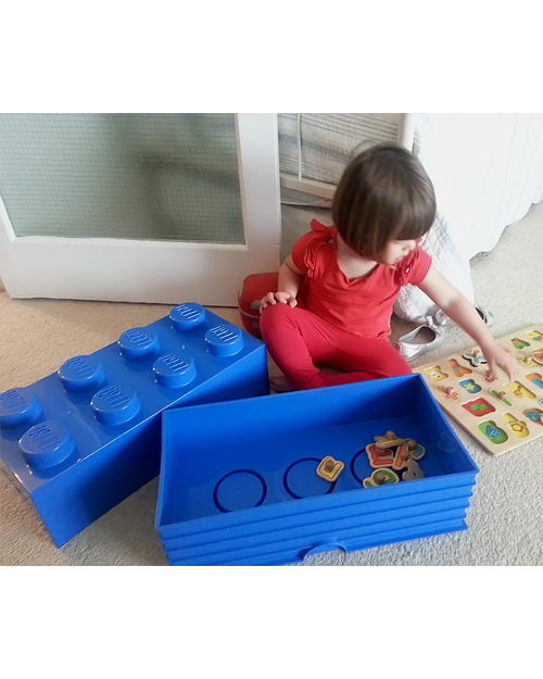 Lego Mattoncino Contenitore LEGO Bianco Bottoncini unisex