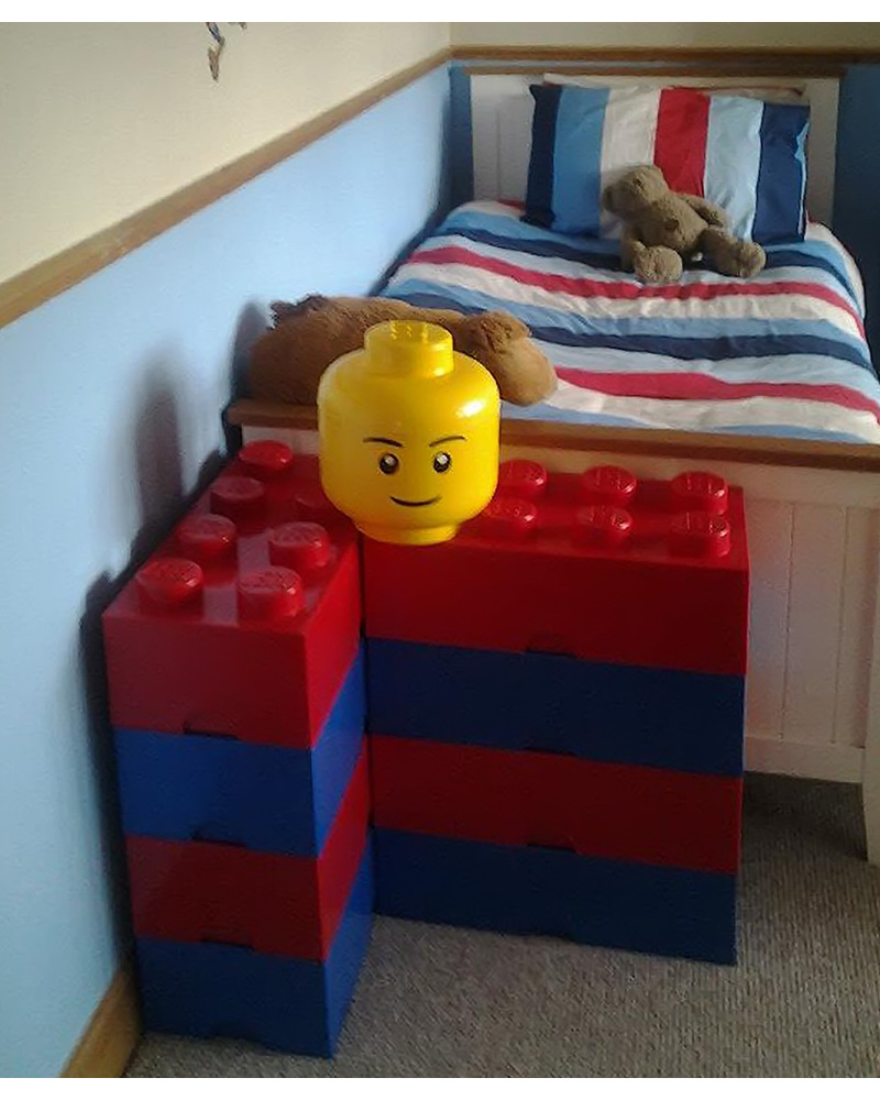 Lego Mattoncino Contenitore LEGO - Bianco - 8 Bottoncini unisex (bambini)