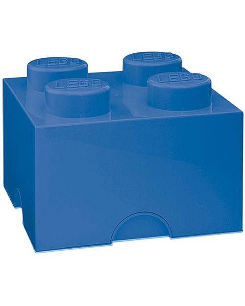 Lego Mattoncino Contenitore LEGO - Blu - 4 Bottoncini Contenitori Porta Giochi