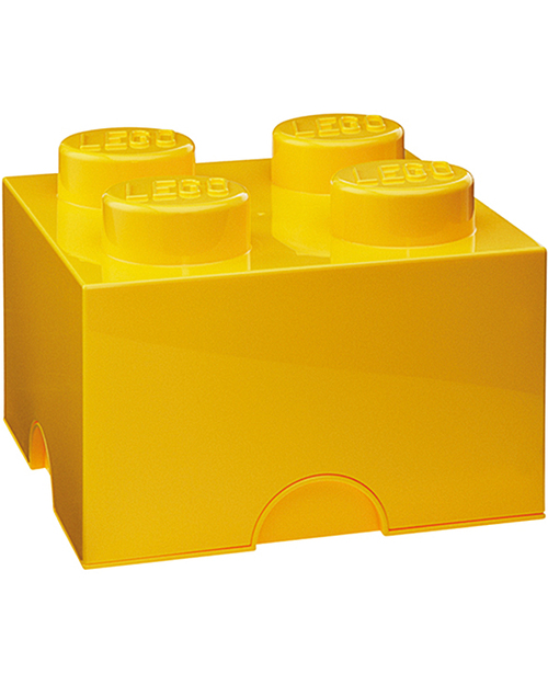 Lego Mattoncino Contenitore LEGO - Giallo - 4 Bottoncini Contenitori Porta Giochi