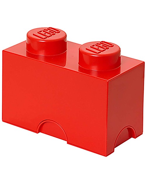 Lego Mattoncino Contenitore LEGO - Rosso - 2 Bottoncini Contenitori Porta Giochi