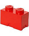 Lego Mattoncino Contenitore LEGO - Rosso - 2 Bottoncini Contenitori Porta Giochi