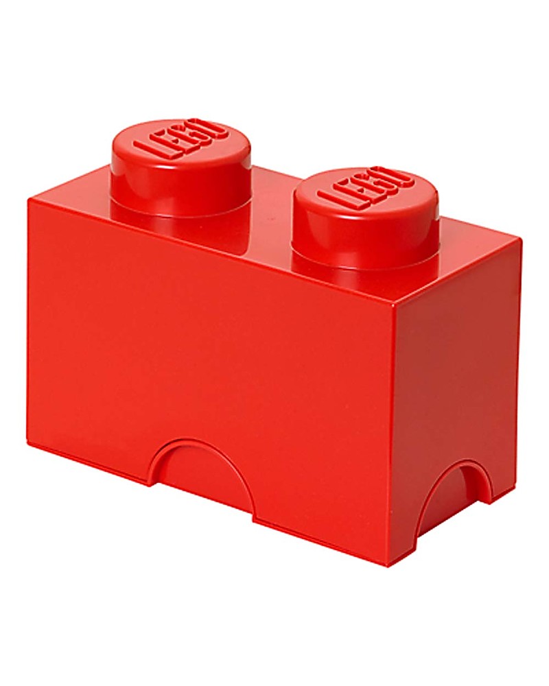 Lego Mattoncino Contenitore LEGO - Rosso - 2 Bottoncini unisex