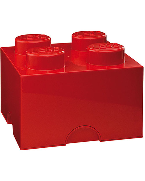 Lego Mattoncino Contenitore LEGO - Rosso - 4 Bottoncini Contenitori Porta Giochi