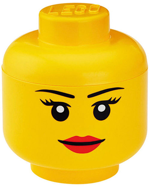 Lego Testa Contenitore Girl LEGO - Piccolo Contenitori Porta Giochi