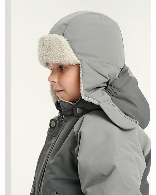 Leokid Cappello Invernale Trapper - Fjord Gray - Fodera in Pile - Idrorepellente Cappelli Invernali