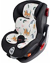 Leokid Fodera Estiva 3D Doppia - Animali/Bianco - per Seggiolino Auto + Passeggino Accessori Seggiolini Auto