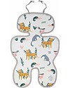 Leokid Fodera Estiva 3D Doppia - Animali/Bianco - per Seggiolino Auto + Passeggino Accessori Seggiolini Auto