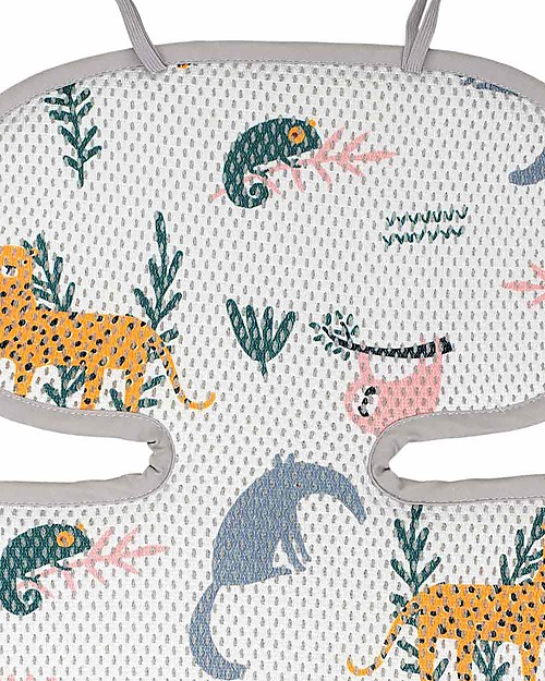 Leokid Fodera Estiva 3D Doppia - Animali/Bianco - per Seggiolino Auto + Passeggino Accessori Seggiolini Auto