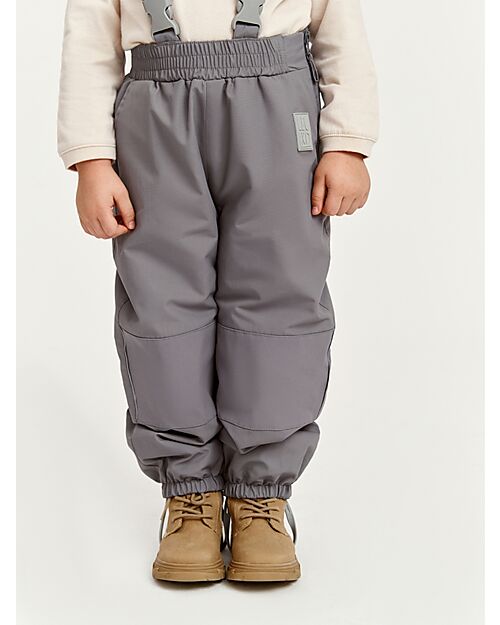 Leokid Pantaloni Invernali - Foggy Gray - con Bretelle Staccabili Pantaloni Lunghi