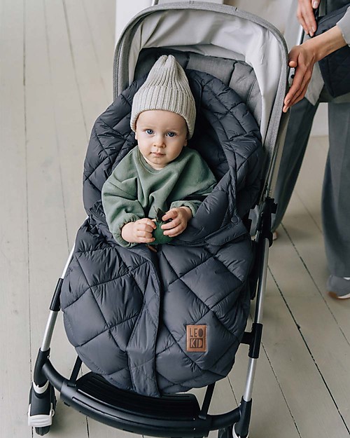 Leokid Sacco Universale per Passeggino - Grigio - Resistente fino a -10° Sacchi Passeggino