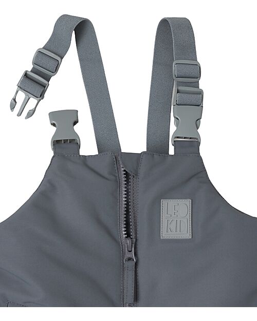 Leokid Salopette Invernale Impermeabile - Color Block Fjord Gray - con Bretelle Regolabili Salopette