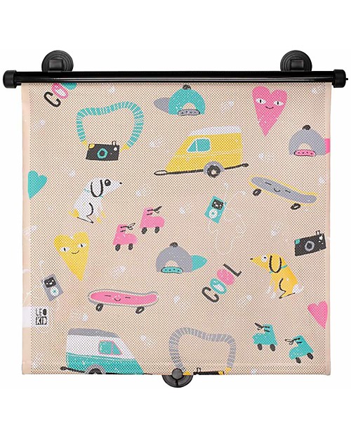 Leokid Set da 2 Tendine Parasole per Auto - Avventura - Avvolgibili e Protettive! Accessori Seggiolini Auto