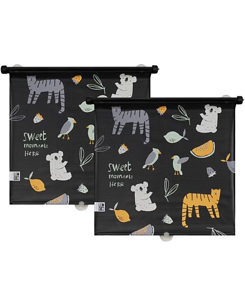 Leokid Set da 2 Tendine Parasole per Auto - Koala - Avvolgibili e Protettive! Accessori Seggiolini Auto
