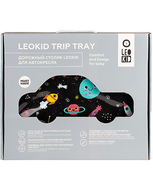 Leokid Tavolino da Viaggio Universale - Pianeti Divertenti - per Seggiolino Auto Accessori Seggiolini Auto