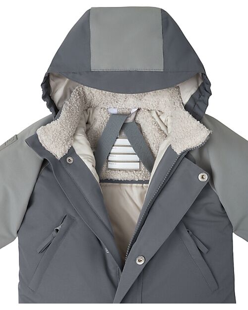 Leokid Tuta da Neve Impermeabile e Foderata - Color Block Fjord Gray - Calda e Coprente! Tute Invernali