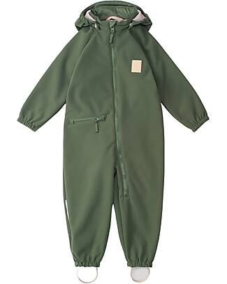 Leokid Tuta Impermeabile SoftShell Echo - Green Moss - Imbottita in Morbido Pile Tute Invernali