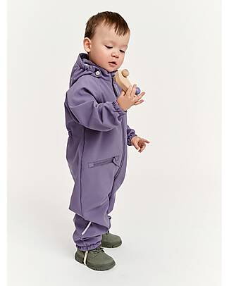 Leokid Tuta Impermeabile SoftShell Echo - Lilac - Imbottita in Morbido Pile Tute Invernali