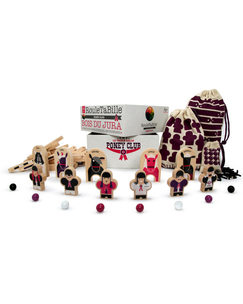 Les Jouets Libres Roulletabille Pony Club “La Corsa dei Cavalli” (Gioco in Legno con Biglie) - Edizione Limitata! Giochi di una Volta