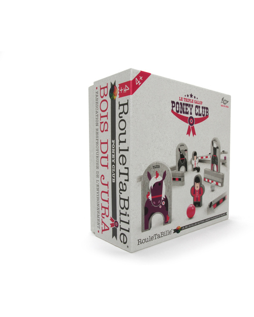 Les Jouets Libres Roulletabille Pony Club “La Corsa dei Cavalli” (Gioco in Legno con Biglie) - Edizione Limitata! Giochi di una Volta