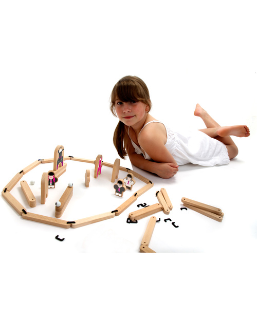 Les Jouets Libres Roulletabille Pony Club “La Corsa dei Cavalli” (Gioco in Legno con Biglie) - Edizione Limitata! Giochi di una Volta