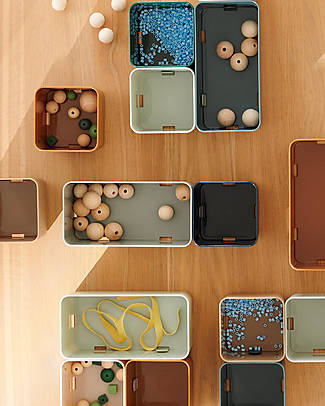 Liewood 2 Contenitori Jamal L - Blu - Plastica Riciclata -  10.2x21x10.5cm Contenitori Portaoggetti