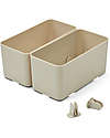 Liewood 2 Contenitori Jamal L - Sabbia - Plastica Riciclata -  10.2x21x10.5cm Contenitori Portaoggetti