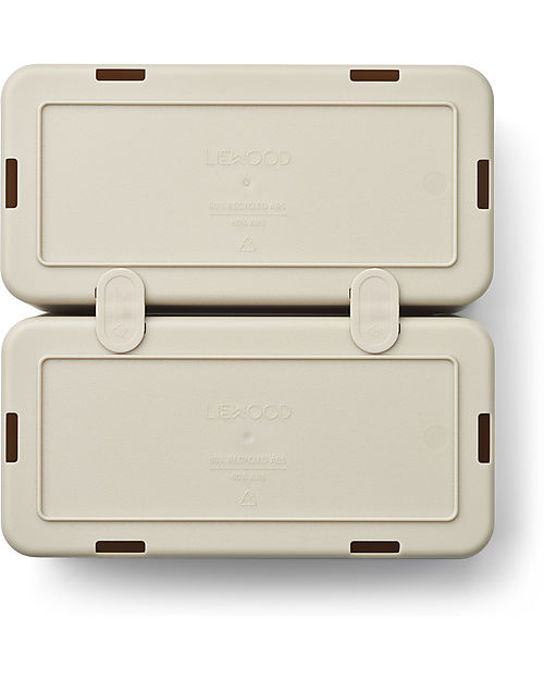 Liewood 2 Contenitori Jamal L - Sabbia - Plastica Riciclata -  10.2x21x10.5cm Contenitori Portaoggetti