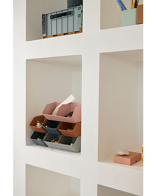 Liewood 2 Contenitori Rosemary S - Blu - Plastica Riciclata - 11.9x13.9x18.2cm Contenitori Portaoggetti