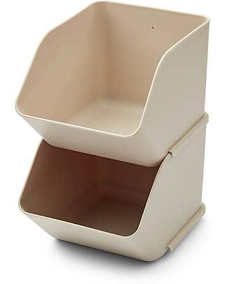 Liewood 2 Contenitori Rosemary S - Sabbia - Plastica Riciclata - 11.9x13.9x18.2cm Contenitori Portaoggetti