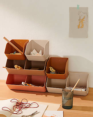 Liewood 2 Contenitori Rosemary S - Sabbia - Plastica Riciclata - 11.9x13.9x18.2cm Contenitori Portaoggetti