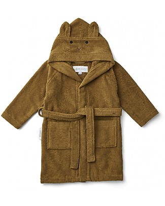 Liewood Accappatoio Lily - Coniglio Verde Oliva - 100% Spugna di Cotone Bio Accappatoi e Asciugamani
