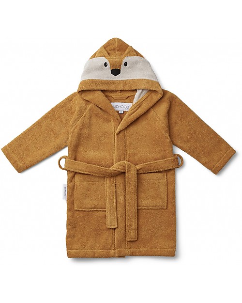 Liewood Accappatoio Lily - Volpe Mostarda - 100% Spugna di Cotone Bio Accappatoi e Asciugamani