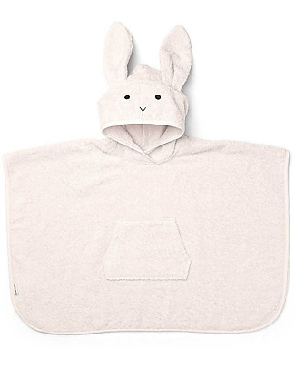 Liewood Accappatoio Poncho Orla da Bagno, Coniglio Sweet Rose - 100% Spugna di Cotone Bio Accappatoi e Asciugamani