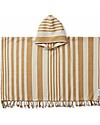 Liewood Accappatoio Poncho Roomie - Righe Sabbia/Mostarda - 100% Cotone Bio Accappatoi e Asciugamani