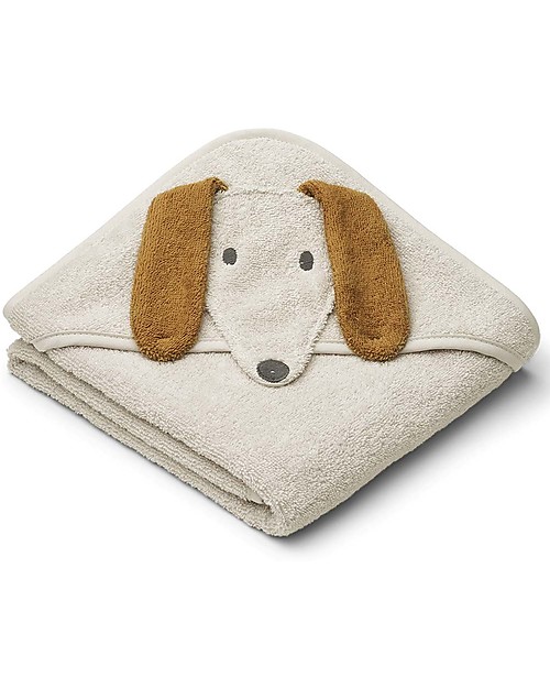 Liewood Asciugamano Albert con Cappuccio Cane - Sabbia Accappatoi e Asciugamani