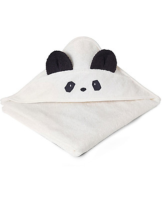 Liewood Asciugamano Augusta con Cappuccio, Panda - Creme de la Creme Accappatoi e Asciugamani