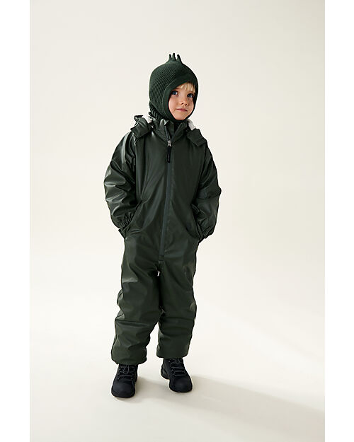 Liewood Balaclava Hanibal - Verde Scuro - Dino - 100% Cotone bio Cappelli Invernali