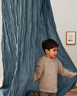 Liewood Baldacchino Enzo - Stormy Blu - 100% Cotone Bio Tende