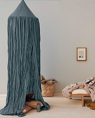 Liewood Baldacchino Enzo - Stormy Blu - 100% Cotone Bio Tende