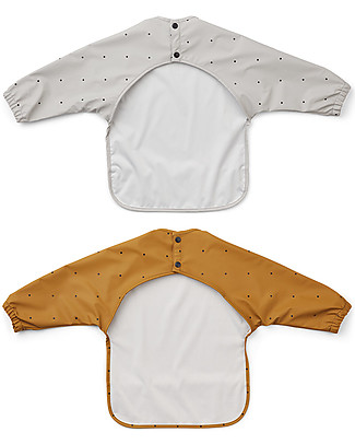 Liewood Bavagli Impermeabili Manica Lunga Merle - Classic Dot Mix - 100% materiale riciclato! - Set da 2 Bavagli Impermeabili