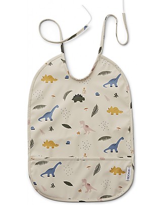 Liewood Bavaglino Impermeabile con Tasca Lai, Dino Mix - 100% materiale riciclato! Bavagli Impermeabili