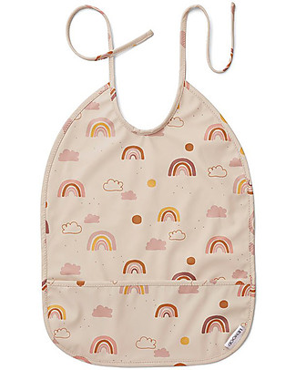 Liewood Bavaglino Impermeabile con Tasca Lai - Love Sandy - 100% materiale riciclato! Bavagli Impermeabili