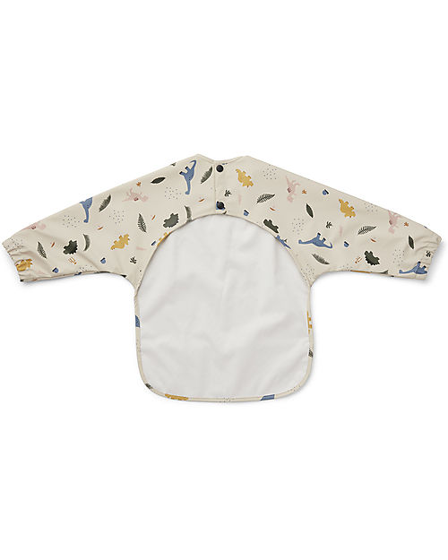 Liewood Bavaglio Impermeabile con Maniche e Tasca Merle - Dino - 100% Materiale Riciclato! Bavagli con Maniche