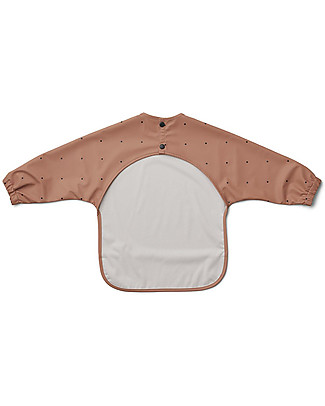 Liewood Bavaglio Impermeabile con Maniche e Tasca Merle - Pois/Rosa Tuscany - 100% Materiale Reciclato! Bavagli Coprispalla