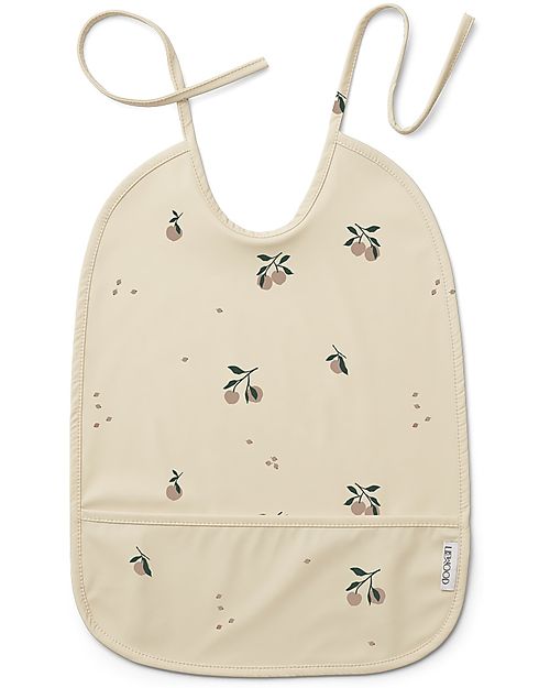 Liewood Bavaglio Impermeabile con Tasca Lai - Peach/Sea Shell Mix - 100% Materiale Riciclato! Bavagli Impermeabili con Tasca