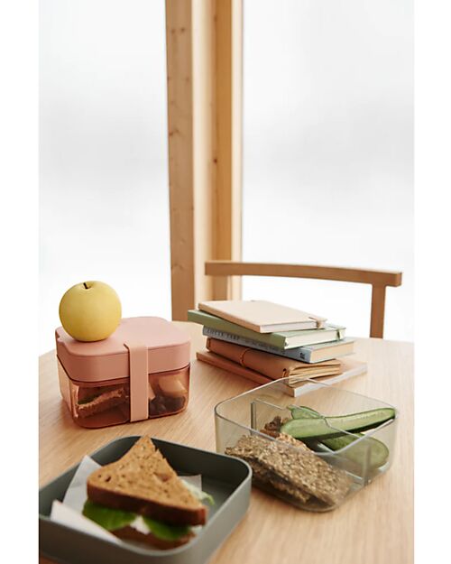 Liewood Bento Box Amandine - Tritan e Silicone - Sea Blue / Whale Blue Porta Merenda