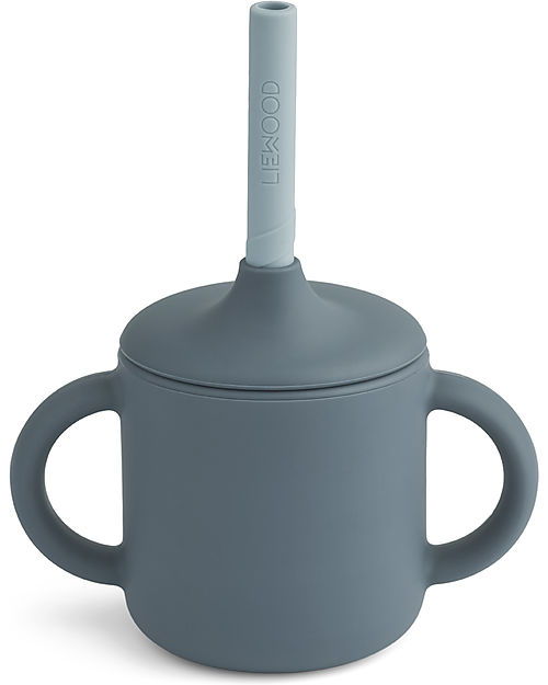 Liewood Bicchiere con Cannuccia Cameron - Blu - 140 ml Tazze